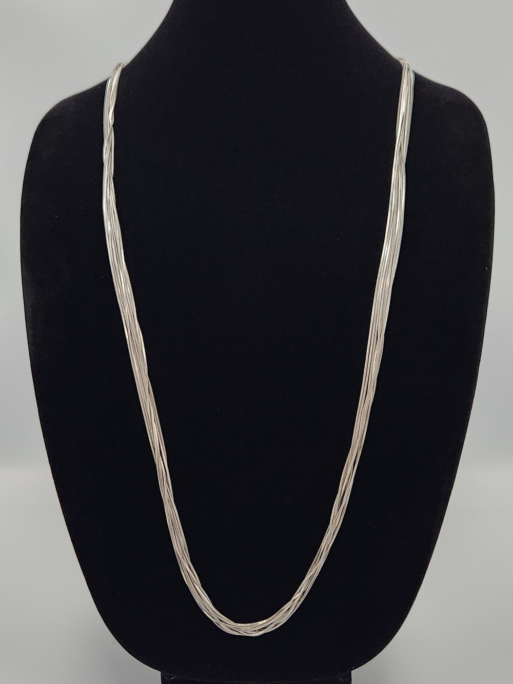 Sterling Silver Multi-Strand Rope Necklace - Silver